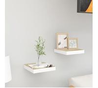vidaXL Étagères murales 2 pcs Chêne et blanc 23x23,5x3,8 cm MDF