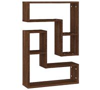 vidaXL Étagères murales flottantes 2 pièces Chêne marron 50x15x50 cm Bois ingénierie