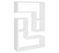 vidaXL Étagères Murales 2 pcs, Supports Suspendus, Tablettes Flottantes, Meubles de Salon Salle de Séjour Maison, Blanc Bois d'Ingénierie