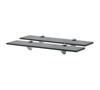 vidaXL Étagères murales 2 pcs Verre Noir