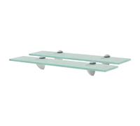vidaXL 2X Etagères Murales Etagères Flottantes Etagères Suspendues Salon Chambre à Coucher Salle de Bain Maison Intérieur Verre 50x10 cm 8 mm
