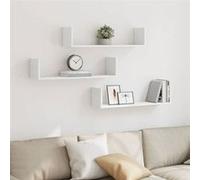 Etagères murales 3 pcs blanc 80x18x18 cm bois d'ingénierie 853290