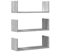 vidaXL Étagères murales 3 pcs Sonoma Gris 58x18x18 cm Bois ingénierie