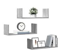 vidaXL Étagères murales 3 pcs Sonoma Gris 58x18x18 cm Bois ingénierie