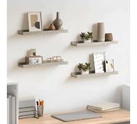 vidaXL Étagères murales 4 pcs Gris béton
