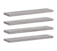 vidaXL Étagères murales 4 pcs – Tablettes suspendues, Sonoma gris, Bois ingénierie