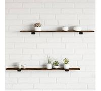 vidaXL Étagères Murales 4 pcs, Tablettes Suspendues avec Rangement, Étagères à Livres Flottantes, Décorations de Salon, 838285