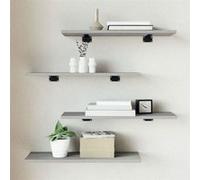 vidaXL Étagères Murales 4 pcs, Tablettes Suspendues avec Rangement, Étagères à Livres Flottantes, Décorations de Salon, 838233