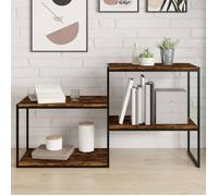 vidaXL Étagères murales 4 pcs – Tablettes suspendues, rangement, chêne fumé (bois d'ingénierie)
