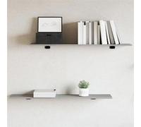 vidaXL Étagères Murales 4 pcs, Tablettes Suspendues avec Rangement, Étagères à Livres Flottantes, Décorations de Salon, Sonoma Gris Bois Ingénierie