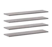 vidaXL Étagères Murales 4 pcs, Tablettes Suspendues avec Rangement, Étagères à Livres Flottantes, Décorations de Salon, Sonoma Gris Bois Ingénierie