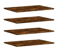 vidaXL Étagères murales 4 pcs – Tablettes suspendues, rangement, chêne fumé (bois d'ingénierie)