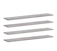 vidaXL Étagères Murales 4 pcs, Tablettes Suspendues avec Rangement, Étagères à Livres Flottantes, Décorations de Salon, Sonoma Gris Bois Ingénierie