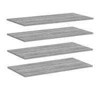 vidaXL Étagères murales 4 pcs – Tablettes suspendues Sonoma gris bois ingénierie 80×40×1,5 cm
