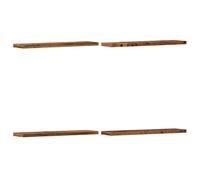 vidaXL Étagères murales 4 pcs Vieux Bois 40x10x1,5cm Bois d'ingénierie, étagère Flottante, étagère de buanderie, étagère pour CD