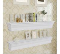 vidaXL Étagères murales Aaliyah 2 pcs Blanc 242439