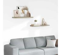 vidaXL Étagères Murales Chêne 2 pcs