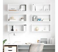 vidaXL Étagères murales cubes - 6 pcs - Blanc