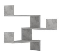 vidaXL Étagères Murales d'angle 2 pcs, Supports Suspendus, Tablettes Flottantes, Meubles de Salon Salle de Séjour Maison, Gris Béton Bois d'Ingénierie