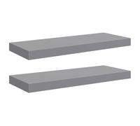 vidaXL Étagères murales flottantes 2 pcs Gris 60x23,5x3,8 cm MDF