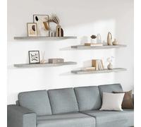 Wandschappen zwevend 4 st 120x23,5x3,8 cm MDF betongrijs326608