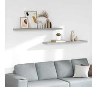 vidaXL Étagères murales flottantes 2 pcs gris béton 120x23,5x3,8cm MDF