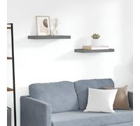 vidaXL Etagères Murales Flottantes Gris Brillant
