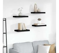 vidaXL Étagères Murales Flottantes Noires 4 pcs