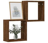 vidaXL Étagères murales sous forme cube 2 pcs chêne marron 30x15x30cm