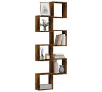 vidaXL Étagères murales sous forme de cube 6 pcs chêne fumé 30x15x30cm