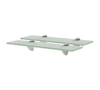 vidaXL 2X Etagères Murales Etagères Suspendues Etagères Flottantes Salon Chambre à Coucher Salle de Bain Maison Intérieur Verre 40x10 cm 8 mm