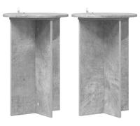 vidaXL Support pour plantes, 2 pièces, gris béton, Ø 40 x 60 cm, aggloméré