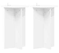 vidaXL Support pour plantes, 2 pièces, blanc, Ø 40 x 60 cm, aggloméré