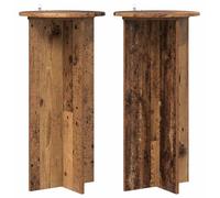 vidaXL Étagères pour plantes, lot de 2, bois de récupération, 40 x 40 x 80 cm, matériau de bois