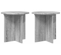 vidaXL Étagères pour plantes, lot de 2, couleur Sonoma gris, 40 x 40 x 40 cm