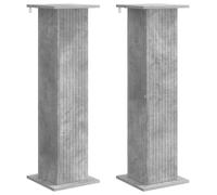 vidaXL Étagères pour plantes, lot de 2, gris béton, 30,5 x 30 x 100,5 cm