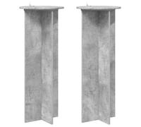 vidaXL Étagères pour plantes, lot de 2, gris béton, Ø40 x 100 cm, matériau composite bois