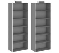 Vidaxl Étagères Suspendues De Rangement 2 Pcs 6 Niveaux Tissu