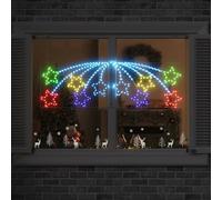 vidaXL Étoile de Noël avec 432 LED Multicolore 182 x 58 cm PVC, Salon, déco moderne festive, éclairage joyeux, lumière de Noël étoile, ornement extérieur, lueur multicolore