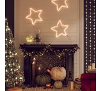 vidaXL Étoiles de Noël LED 48 Blanc chaud