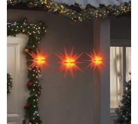 vidaXL Étoiles pliables de Noël LED 3 pcs