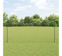 vidaXL Ensemble de Rouleau de Clôture Lot de 2 Gris Métal 10 x 1.4 m
