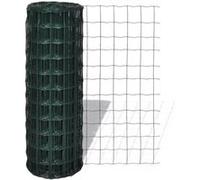 vidaXL Euro Fence Wire Mesh Fencing Barrier 25x1.7 m with 100x100 mm Mesh Steel Vert G