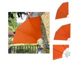 vidaXL Éventail de balcon pliable Terracotta-Rouge 210×210 cm - Parasols et ombrelles