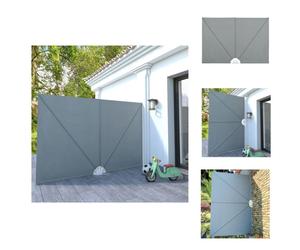 vidaXL Éventail latéral de terrasse pliable Gris 300×200 cm - Parasols et ombrelles