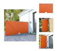 vidaXL Éventail latéral de terrasse pliable Terracotta-Rouge 400×200 cm - Parasols & Protection solaire