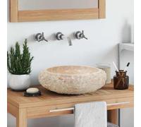 vidaXL Évier 40 x 12 cm Marbre Crème