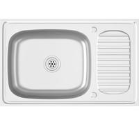 vidaXL Evier avec égouttoir Set argenté 800x500x155 mm acier inoxydable