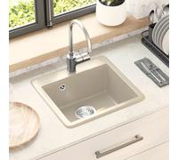 vidaXL Évier Beige 470 x 440 mm Granite