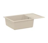 vidaXL Évier Beige 780 x 500 mm 80% Quartz et 20% Résine